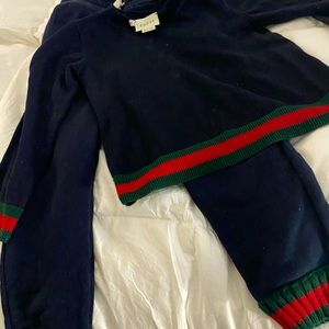 Boys Gucci sweatsuit Set 4/5t 100% Authentic